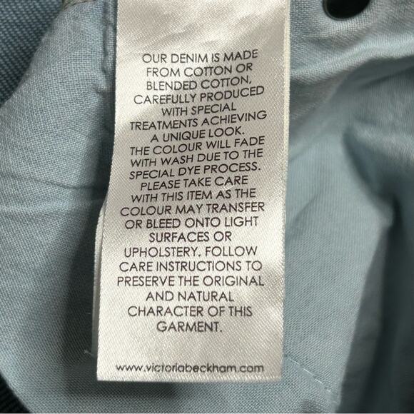Victoria Beckham Denim Flare Leg Jeans Blue 7 Wash Size 31 - Picture 11 of 12